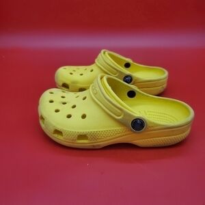 Crocs Shoe Junior 1 Youth Lemon Roomy Fit Classic Clog